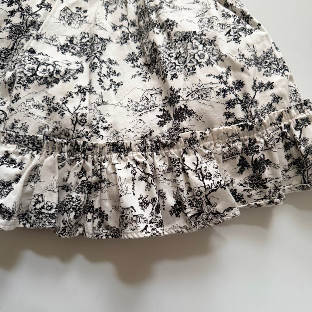 Janie and Jack Ruffle Trim Toile Dress - Size 4 - Excellent - Picture 5 of 9